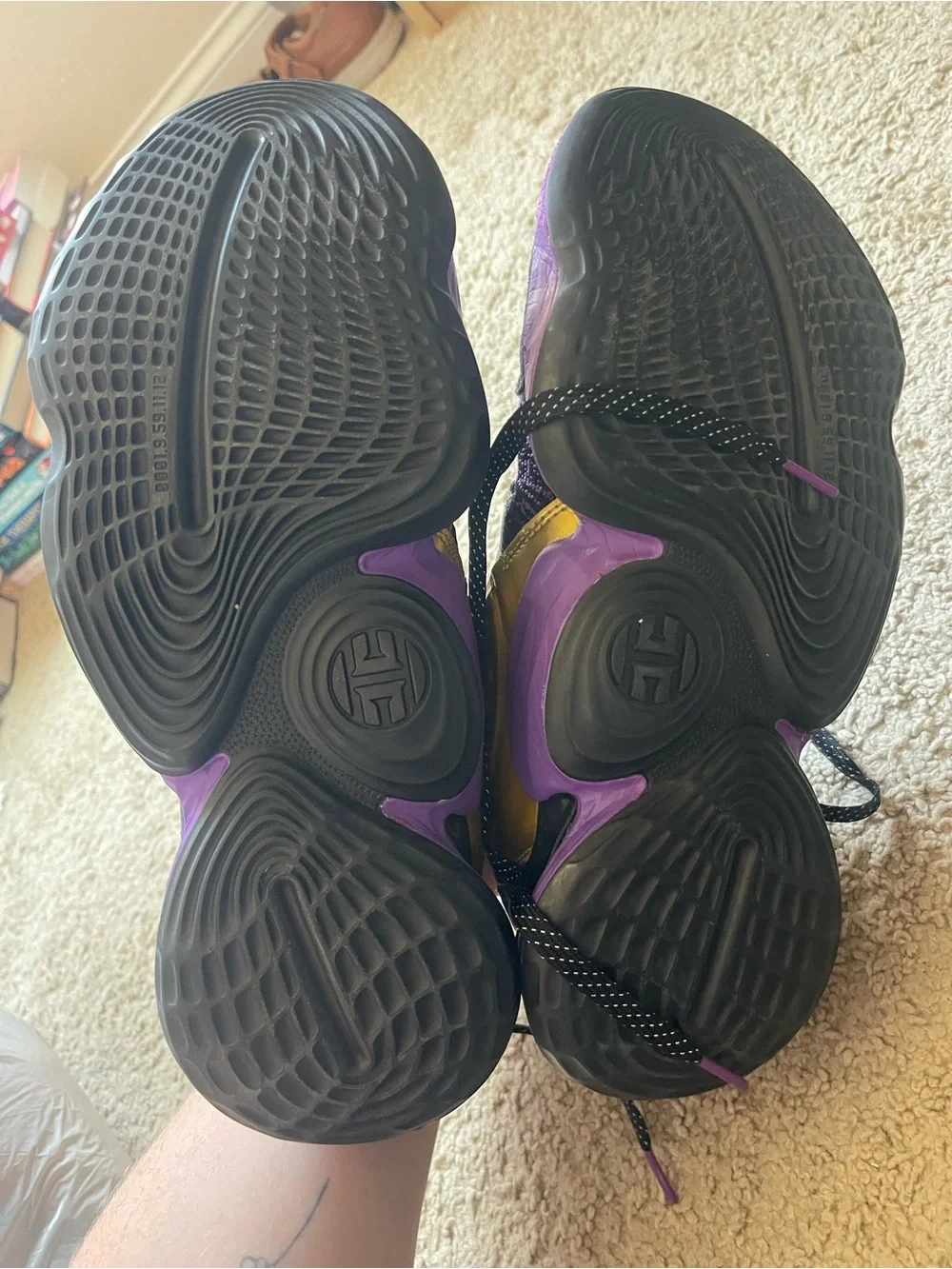 adidas Harden Vol 4 Star Wars Lightsaber Mace Windu Purple Sneakers Men’s 12